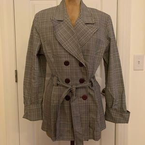 Vintage 90’s double breasted glenplaid jacket